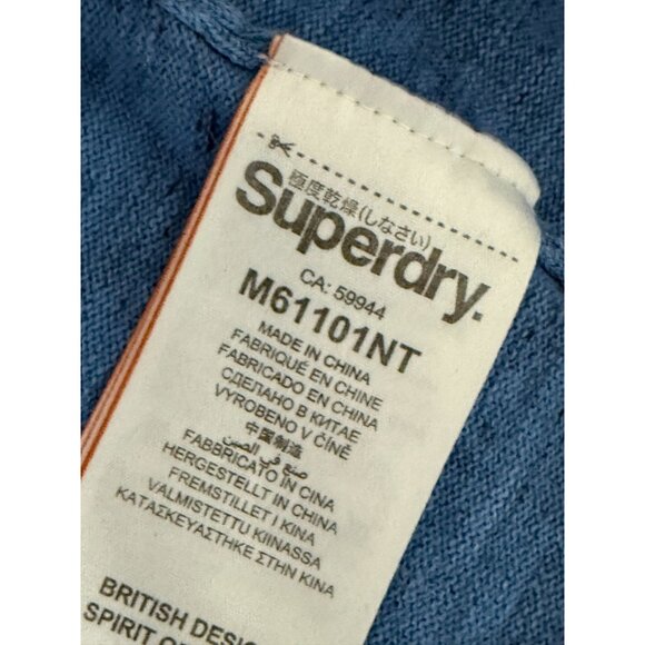 Superdry Premium Pullover Sweater Heather Blue Crewneck  XXLarge - Picture 7 of 7